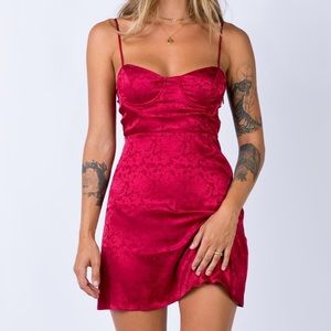 Deep Red Mini Dress